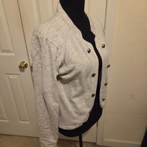 Maurices Light Gray Bomber Jacket